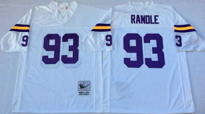 Vikings 93 John Randle White M&N Throwback Jersey->houston astros->MLB Jersey